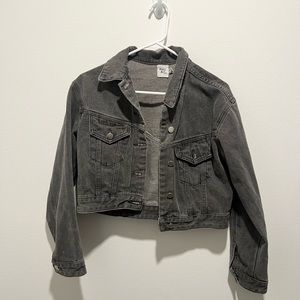 Princess Polly Cropped Black Jean Jacket